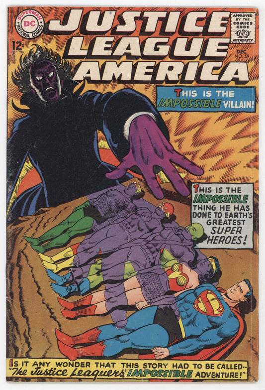 Justice League Of America 59 DC 1967 VG FN Batman Superman Flash Green Lantern Arrow