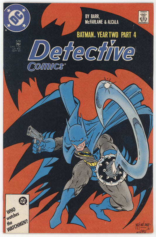Batman Detective Comics 578 DC 1987 VF Todd McFarlane Graveyard Mike Barr Year Two 4