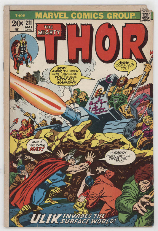 Mighty Thor 211 Marvel 1973 GD John Buscema Gerry Conway