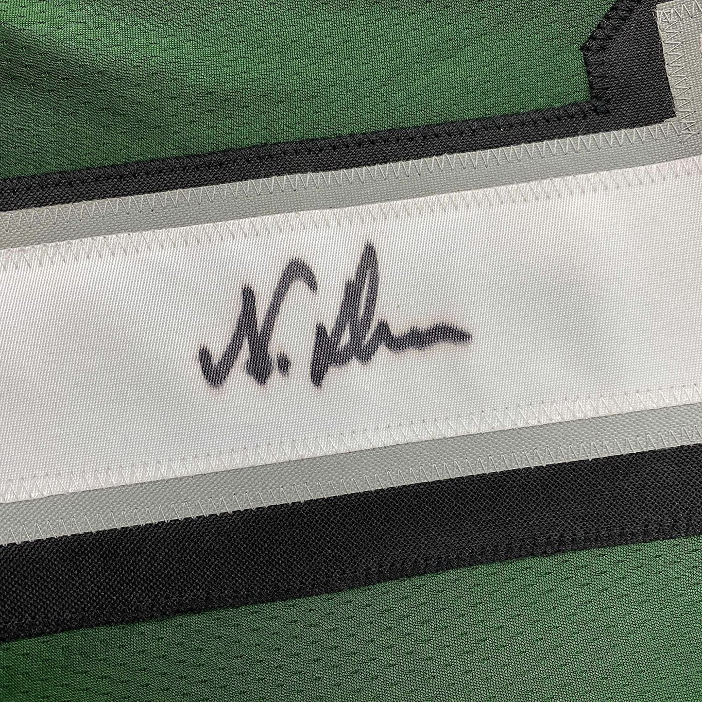 Framed Autographed/Signed Nakobe Dean 35x39 Philadelphia Green Football Jersey JSA COA