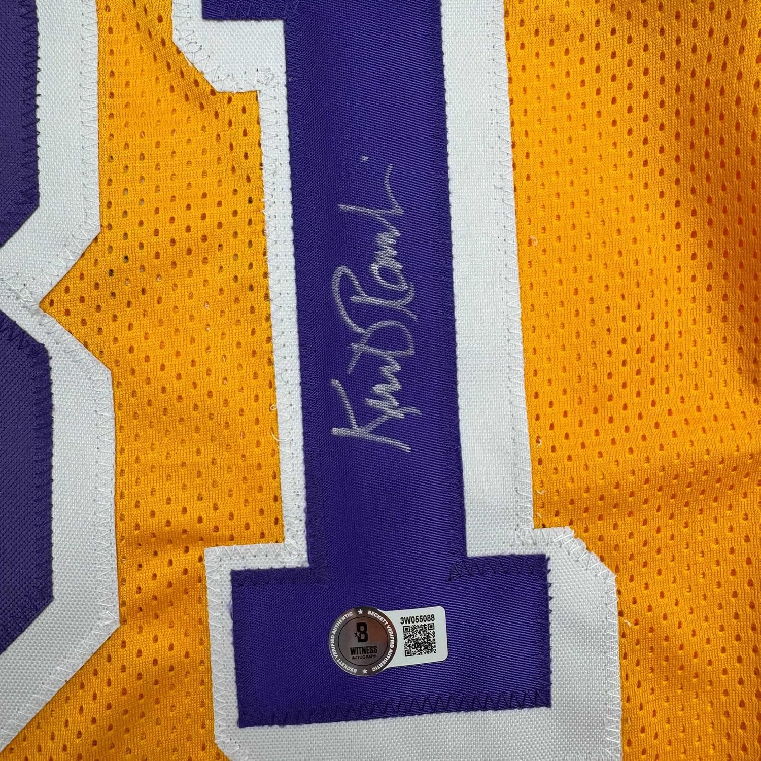 Framed Autographed/Signed Kurt Rambis 35x39 Los Angeles LA Yellow Basketball Jersey Beckett BAS COA - Golden Apple Comics