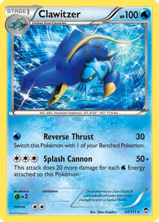 Clawitzer 024/111 - XY  Furious Fists Holofoil - Golden Apple Comics