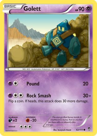 Golett 042/111 - XY  Furious Fists