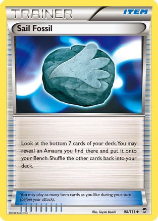 Sail Fossil 098/111 - XY  Furious Fists