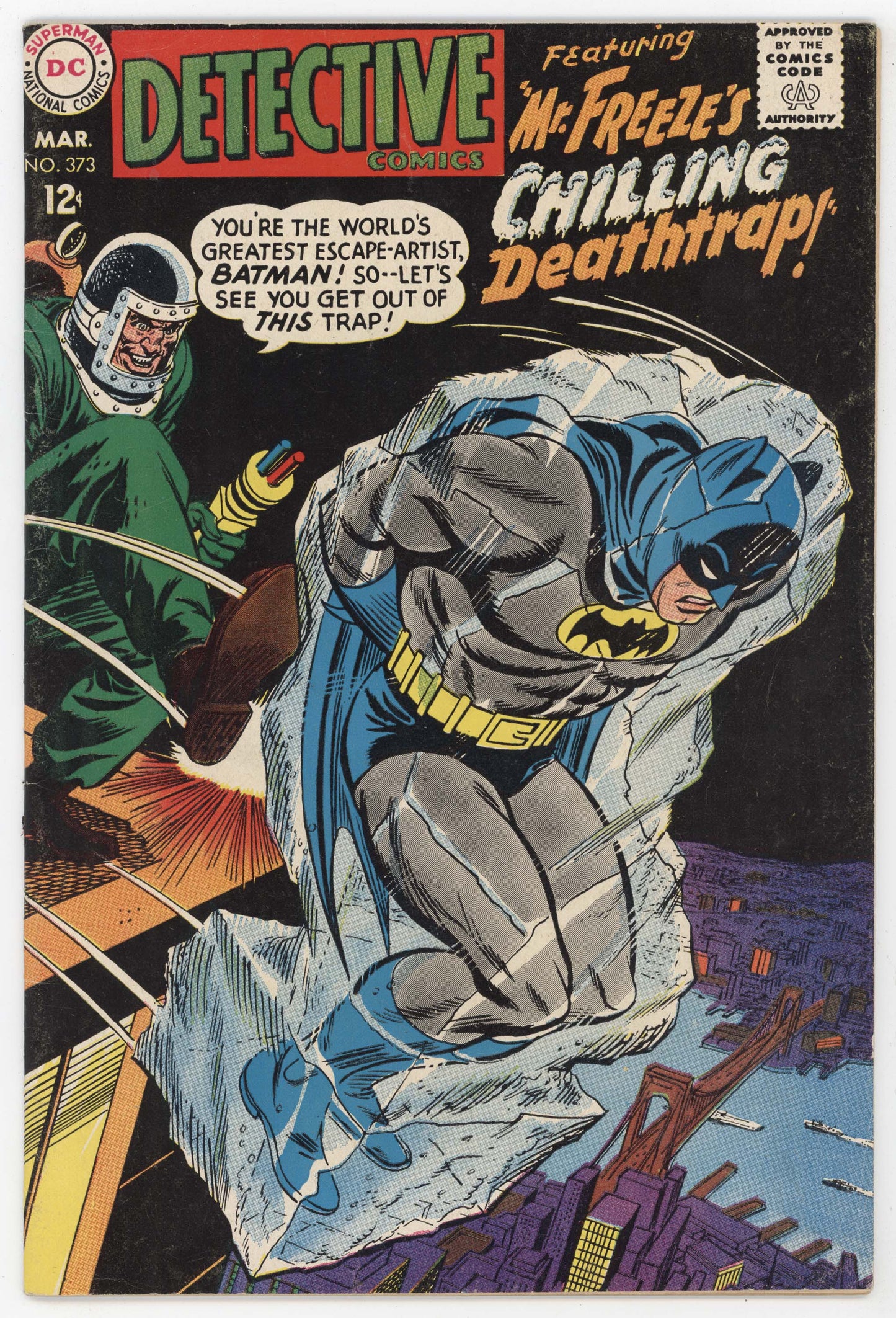 Batman Detective Comics 373 DC 1968 FN Robin 1st Mr. Freeze Riddler Elongated Man