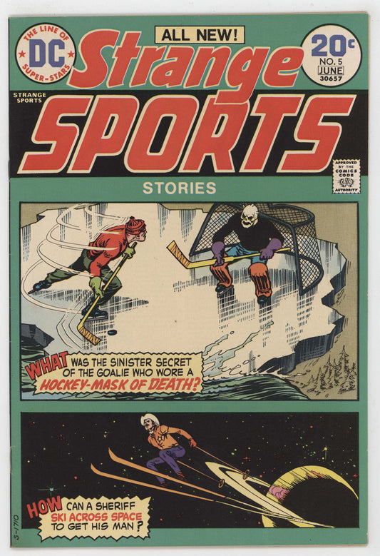 Strange Sports Stories 5 DC 1974 VF Nick Cardy Hockey Ski Space Man