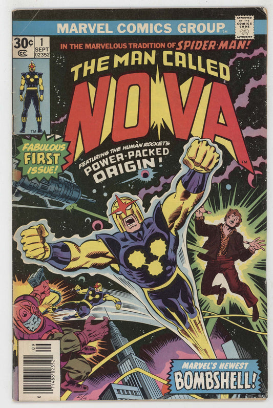 Nova 1 Marvel 1976 VG FN Origin Marv Wolfman Richard Rider