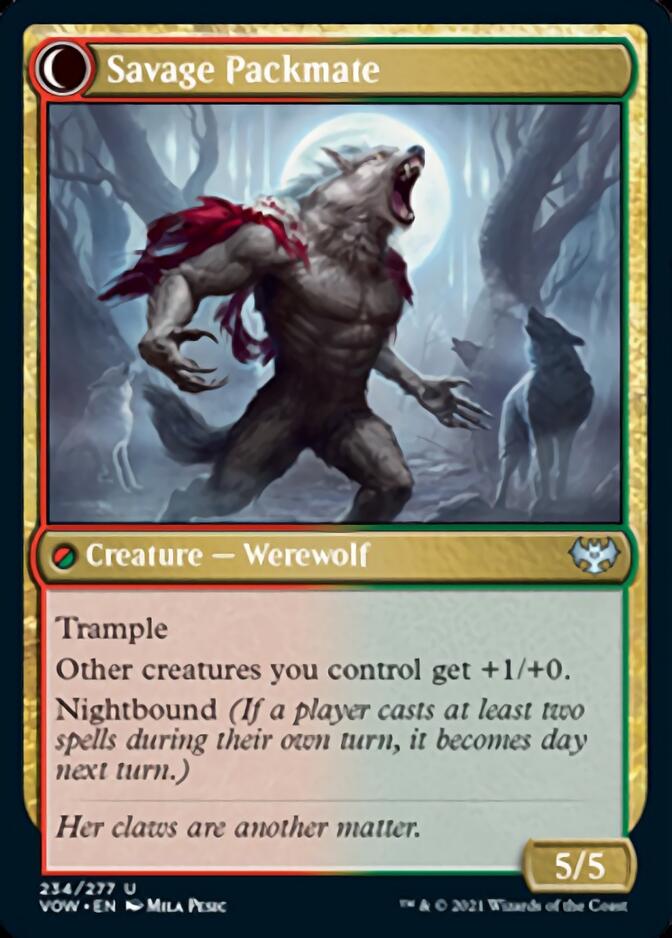 Child of the Pack // Savage Packmate (VOW-234) - Innistrad: Crimson Vow: (Double Faced Transform)
