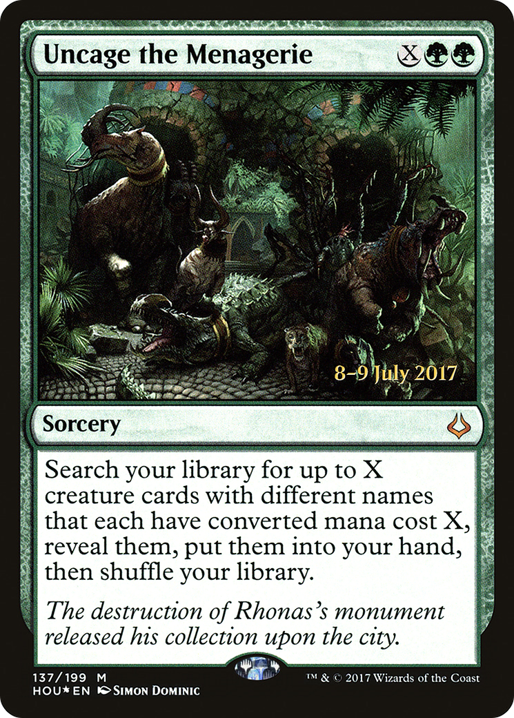Uncage the Menagerie (PRE-137S) - Hour of Devastation Promos Foil