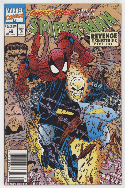 Spider-Man 18 Marvel 1992 NM- 9.2 Revenge Of The Sinister Six 1 Newsstand