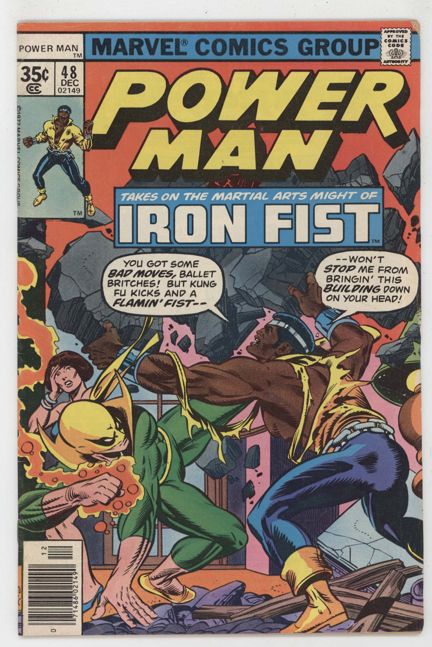 Power Man 48 Marvel 1977 VG FN 1st Luke Cage Iron Fist Team-Up