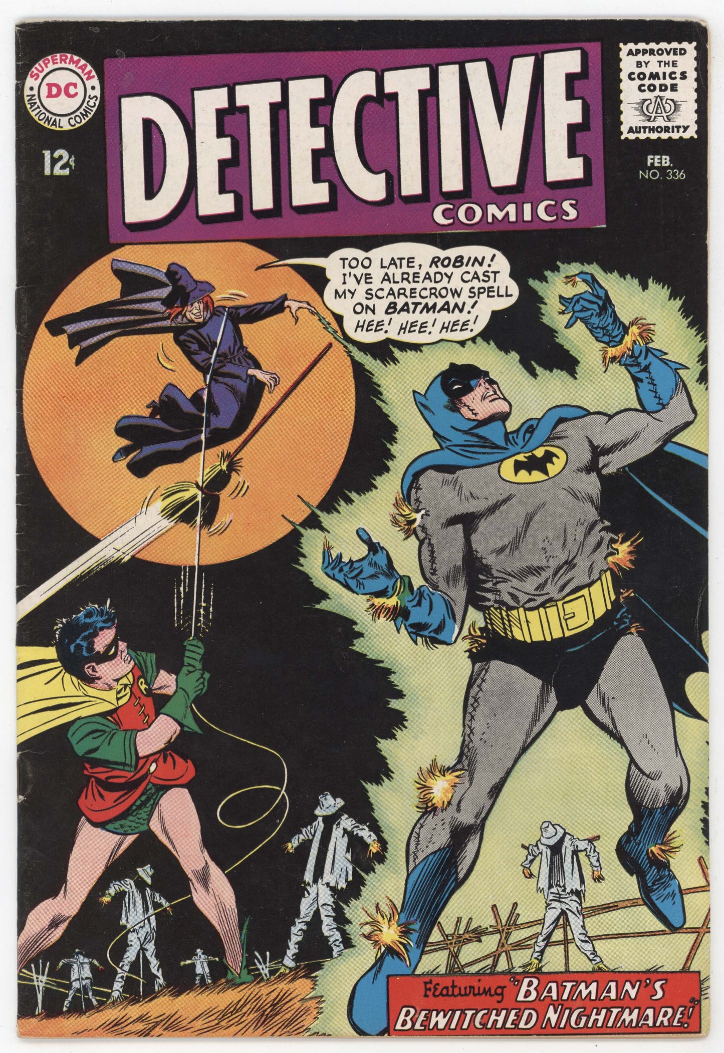 Batman Detective Comics 336 DC 1965 FN VF Carmine Infantino Scarecrow Witch