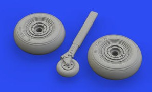 Eduard 648664 1/48 Aircraft- Spitfire Mk V Wheels for EDU (Mask & Resin)