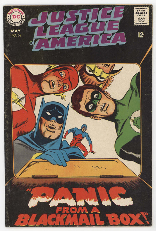 Justice League Of America 62 DC 1968 FN Batman Flash Green Lantern Atom Hawkman
