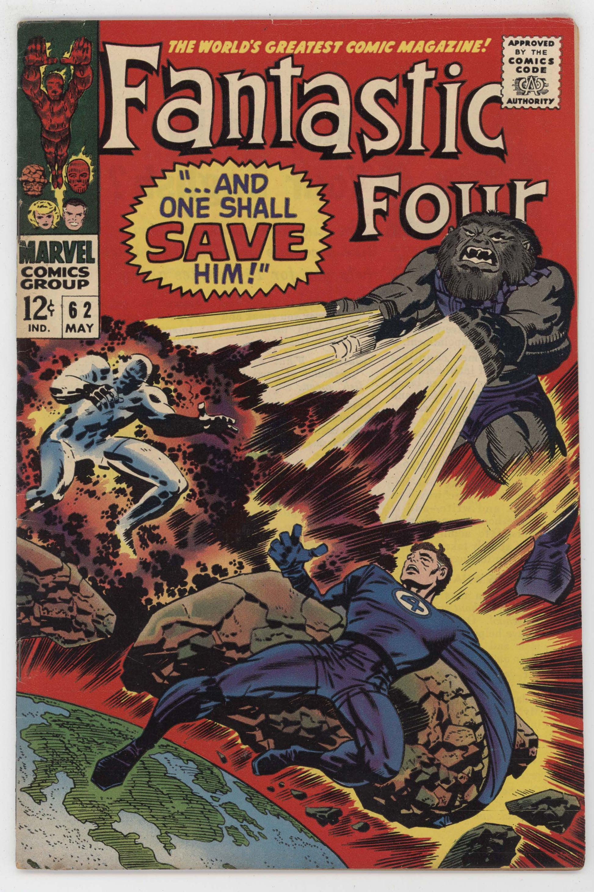 Fantastic Four 62 Marvel 1967 VG FN 1st Blastaar Inhumans Black Bolt M ...