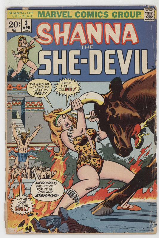 Shanna The She-Devil 3 Marvel 1973 FR GD