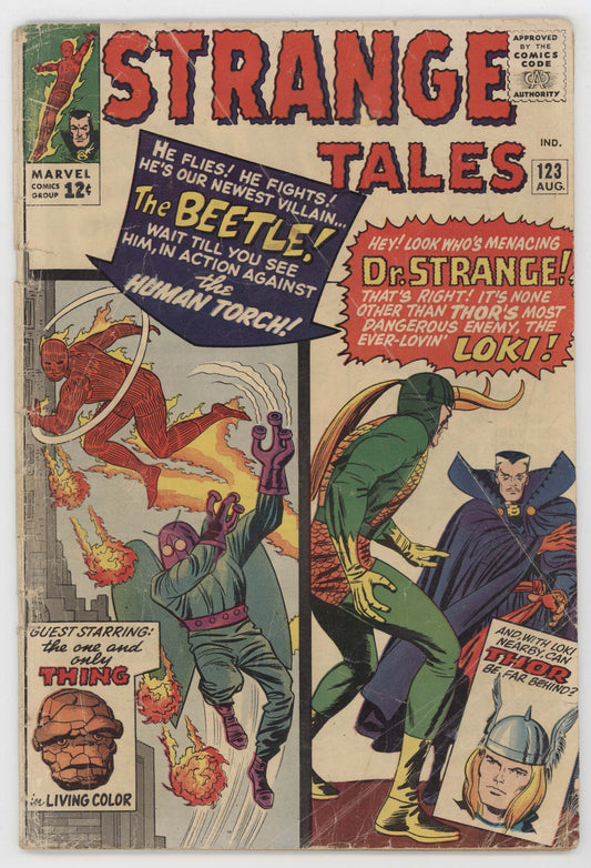 Strange Tales 123 Marvel 1964 GD VG Doctor Strange Loki Thor 1st Beetle
