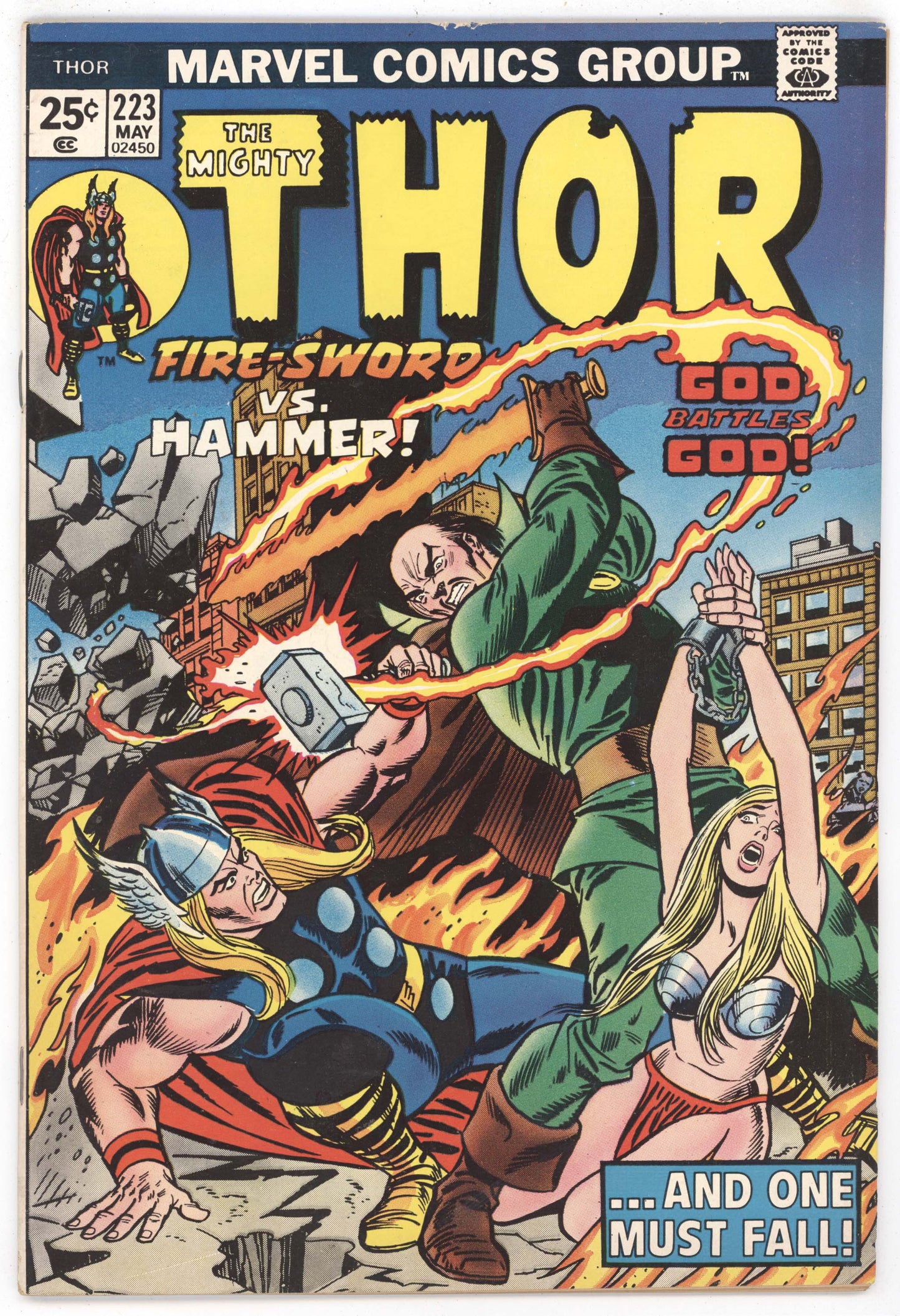 Mighty Thor 223 Marvel 1974 VF Hercules Sif Gil Kane Gerry Conway