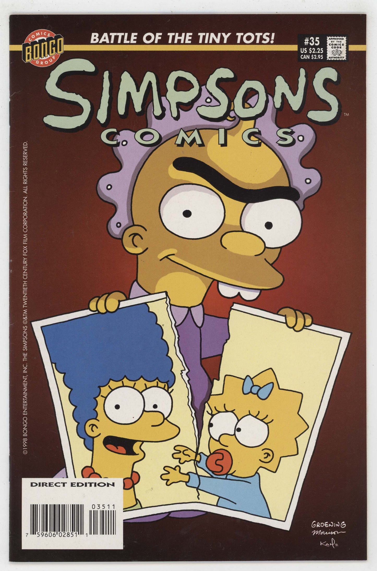 Simpons Comics 35 Bongo 1998 FN VF Maggie Marge