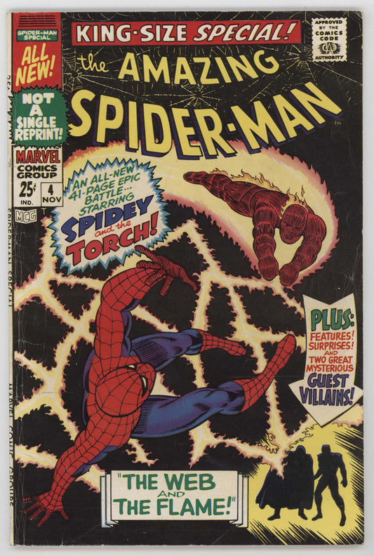 Amazing Spider-Man Annual 4 Marvel 1967 FN Stan Lee Human Torch Mysterio