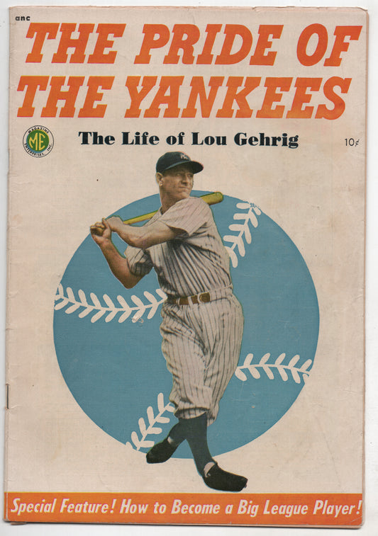 Pride Of The Yankees Life Lou Gehrig 1 ME 1949 GD VG New York Baseball Photo ALS
