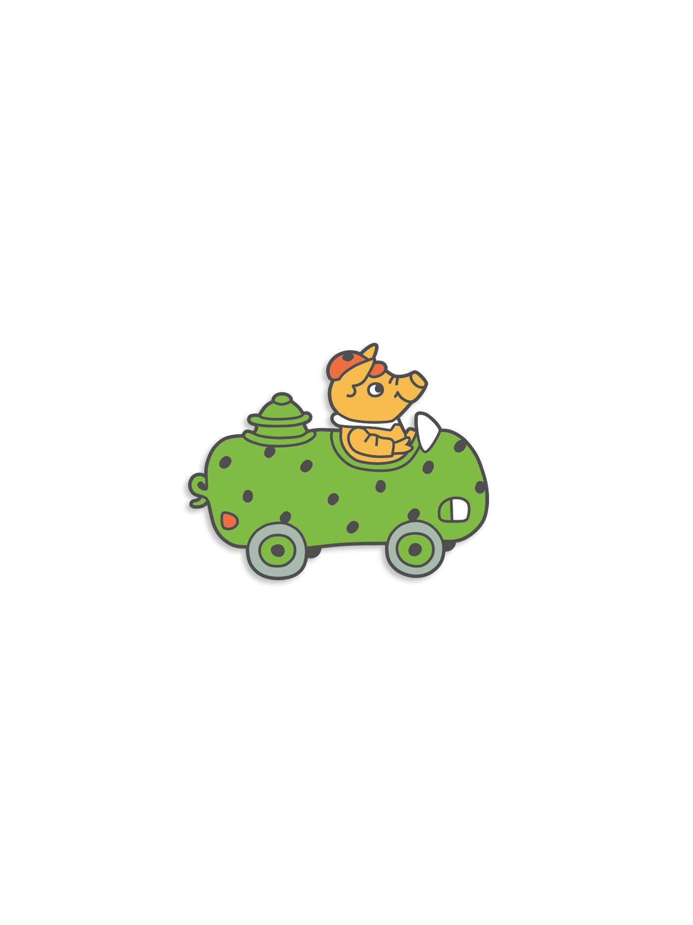 Richard Scarry Pickle Car Enamel Pin Jw (09/11/2025) Out Of Print
