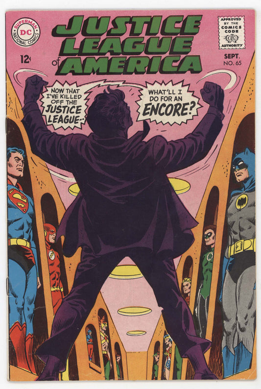 Justice League Of America 65 DC 1968 FN VF Batman Superman Green Lantern Arrow Flash