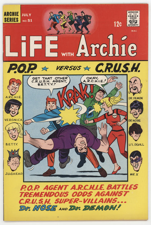 Life With Archie 51 Archie 1966 VG FN Betty Veronica Jughead Secret Agents Man From Uncle