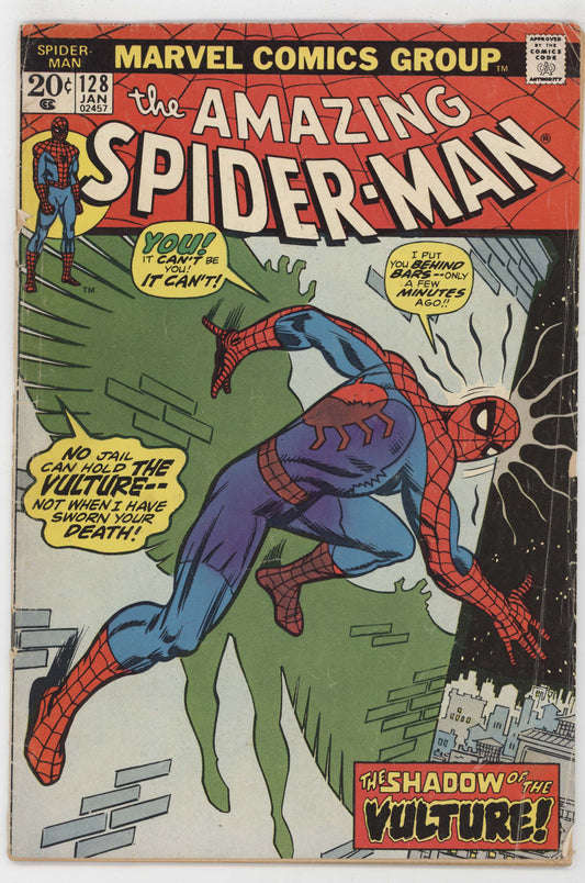Amazing Spider-Man 128 Marvel 1974 FR GD Vulture John Romita Gerry Conway