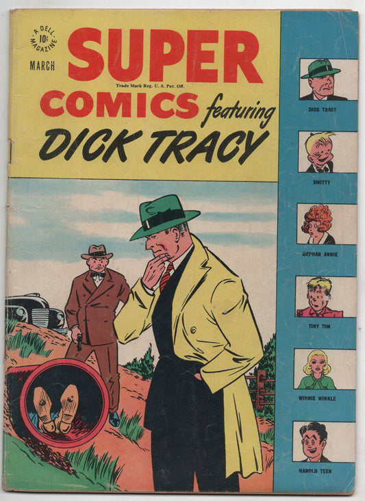 Super Comics 106 Dell 1947 VG Dick Tracy Dead In Ditch Pre-Code Crime
