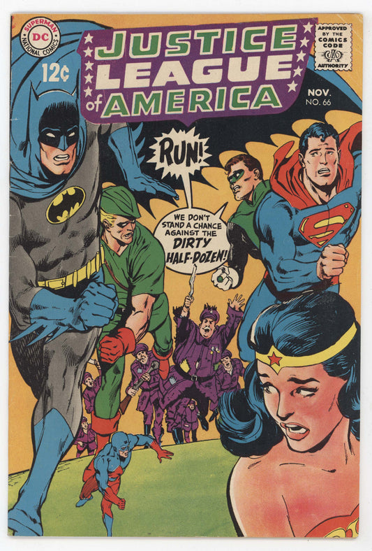 Justice League Of America 66 DC 1968 FN Wonder Woman Batman Superman Neal Adams