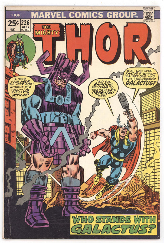 Mighty Thor 226 Marvel 1974 FN 2nd Firelord Galactus John Romita Gerry Conway