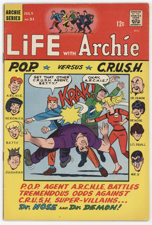 Life With Archie 51 Archie 1966 VG FN Betty Veronica Jughead Secret Agents Man From Uncle