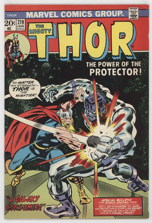 Mighty Thor 219 Marvel 1974 VG John Buscema Gerry Conway