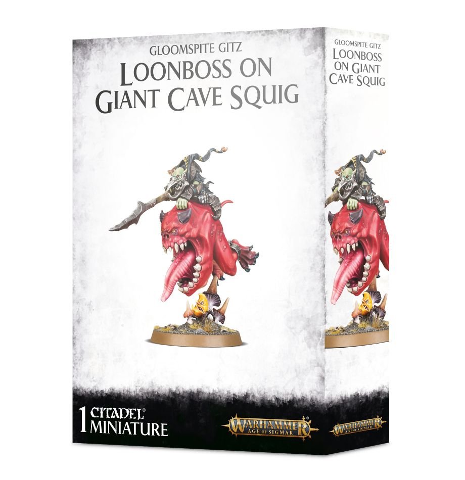 Warhammer: Gloomspite Gitz - Loonboss on Giant Cave Squig