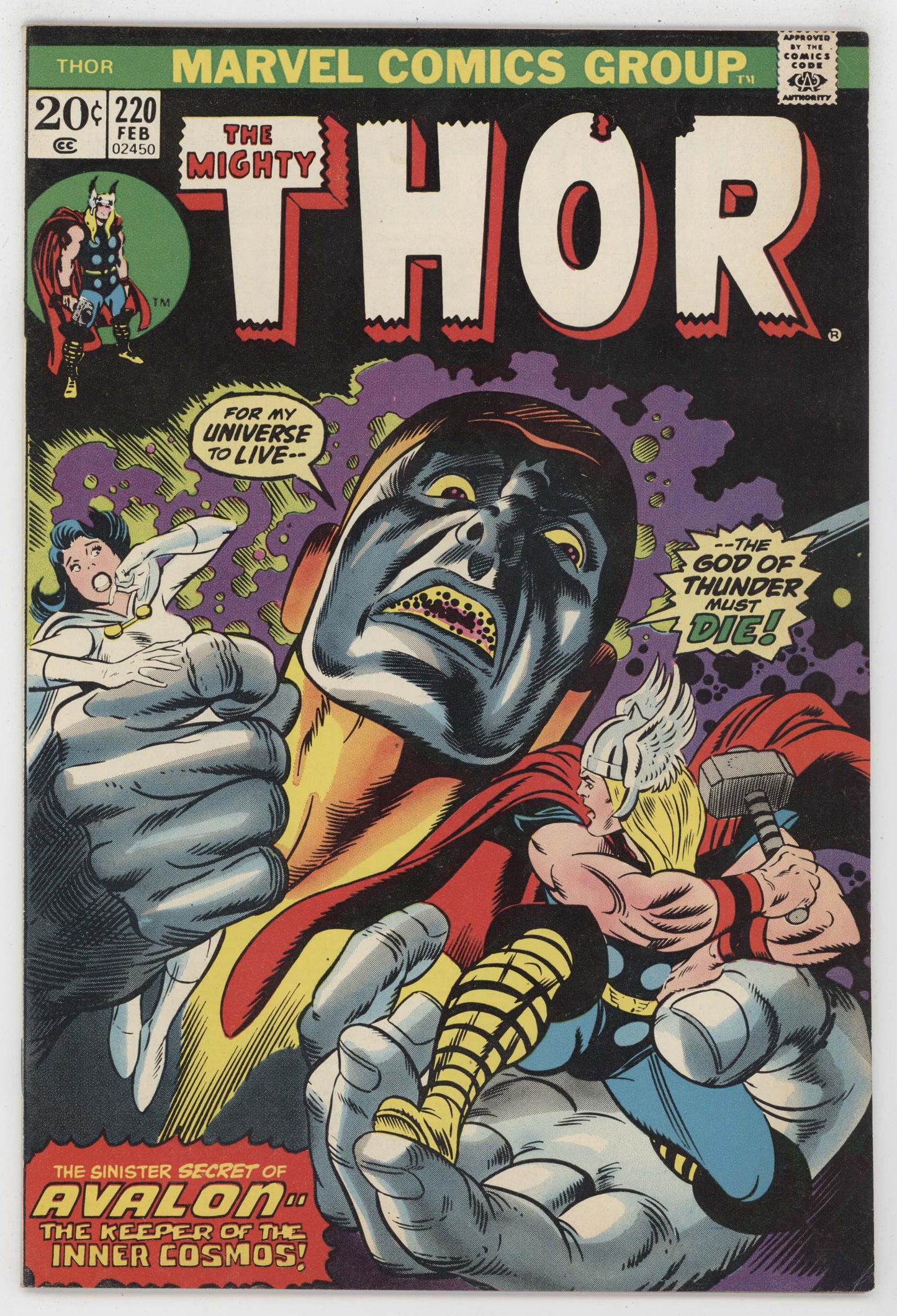 Mighty Thor 220 Marvel 1974 FN Gil Kane Gerry Conway