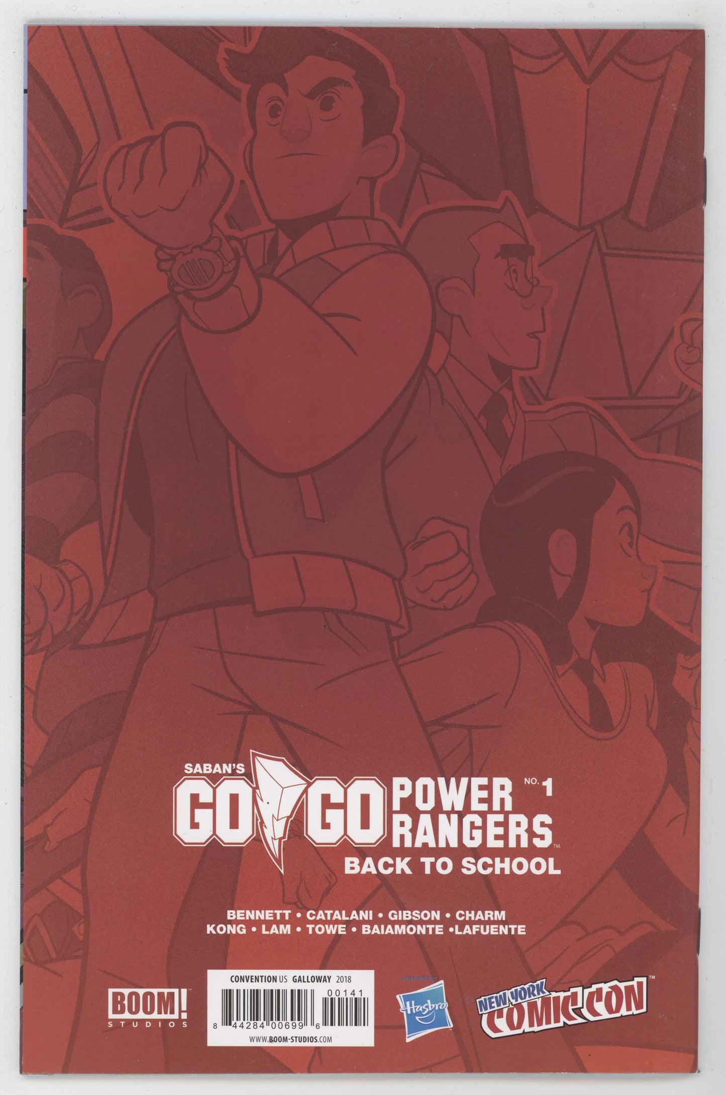 Go Go Power Rangers Grid #1 BOOM 2018 NYCC Variant Hasbro