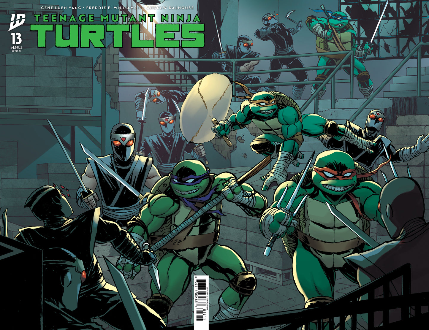 Teenage Mutant Ninja Turtles #13  Aurelio Mazzara Virgin/Trade + Jason Flowers Black Saber Exclusive