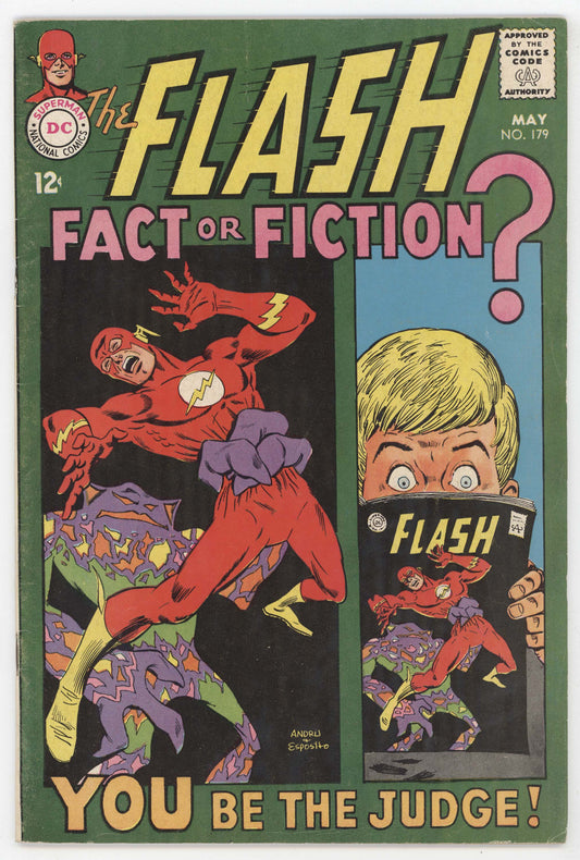 Flash 179 DC 1968 VG Ross Andru 1st Earth Prime Fact Or Fiction