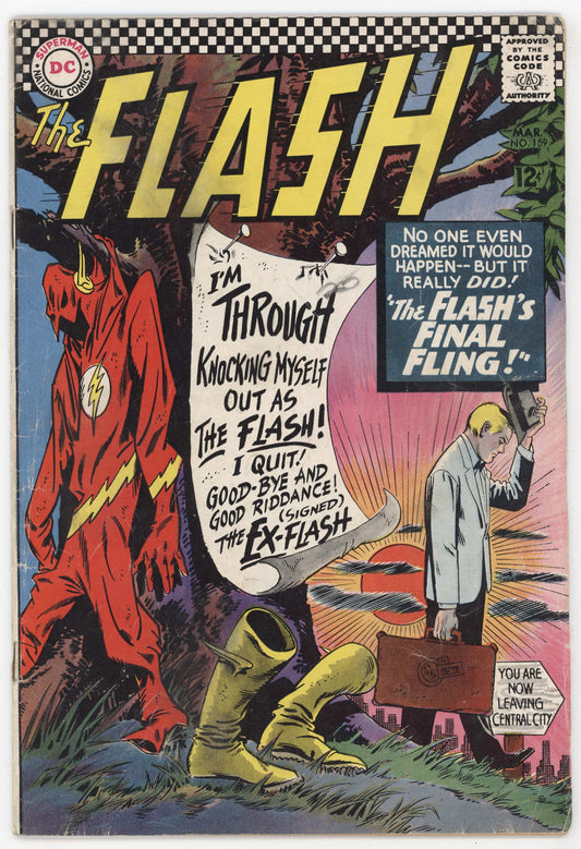 Flash 159 DC 1966 VG Carmine Infantino Checkerboard Quits