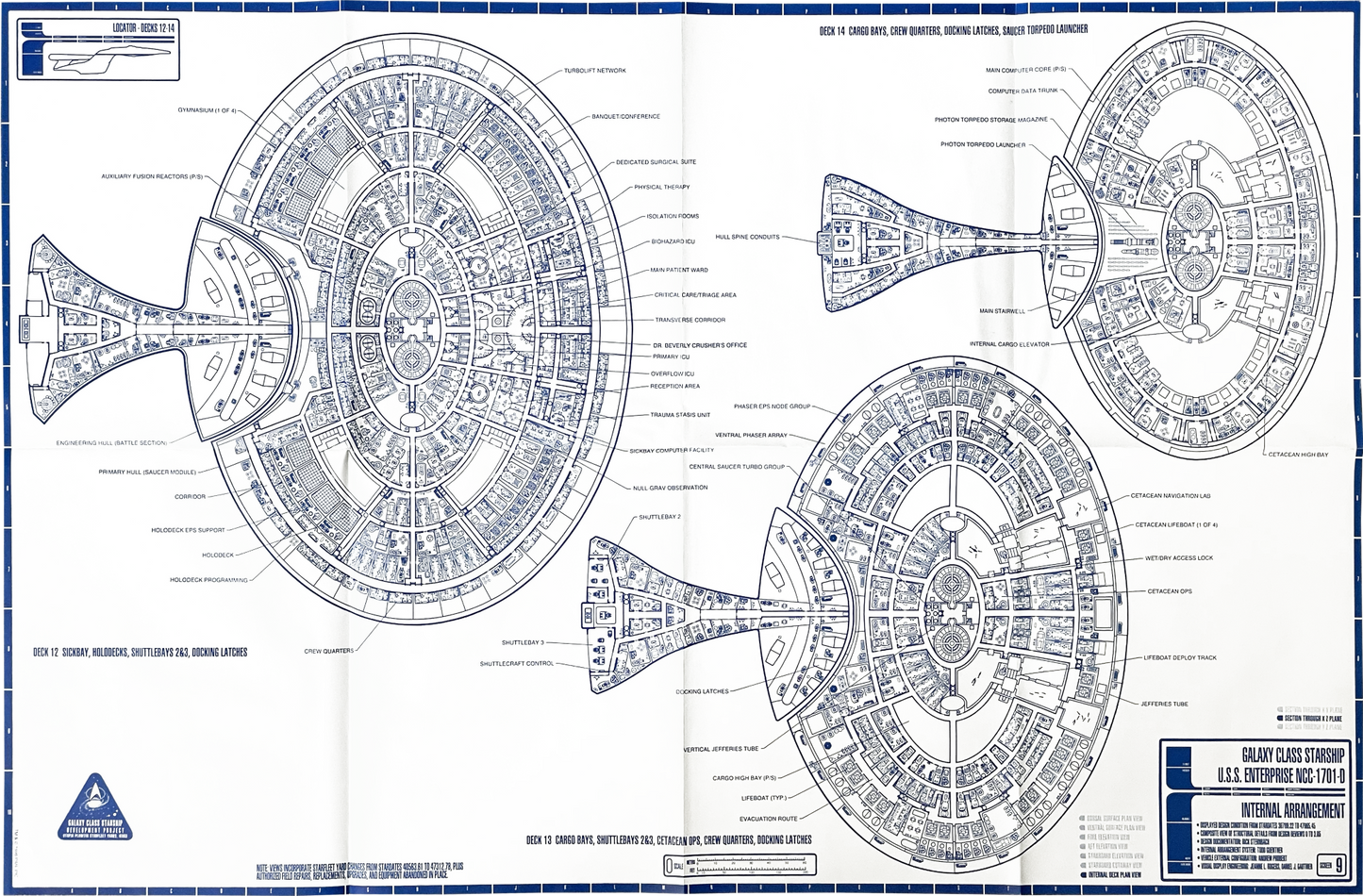 GCS: Posters (USS Enterprise NCC-1701-D), Star Trek Blueprints (Vintage)