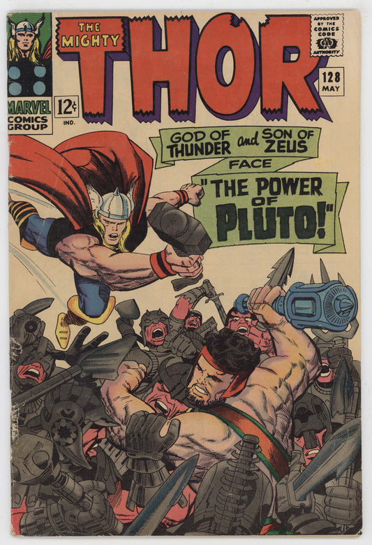 Mighty Thor 128 Marvel 1966 VG FN Hercules Pluto Hippolyta Jack Kirby Stan Lee