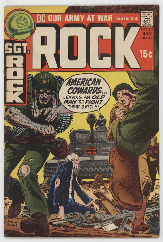 Our Army At War 234 DC 1971 FN Sgt Rock Joe Kubert Tank