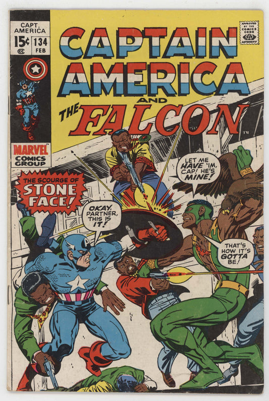 Captain America 134 Marvel 1970 VG FN 1st Falcon Stan Lee Herb Trimpe