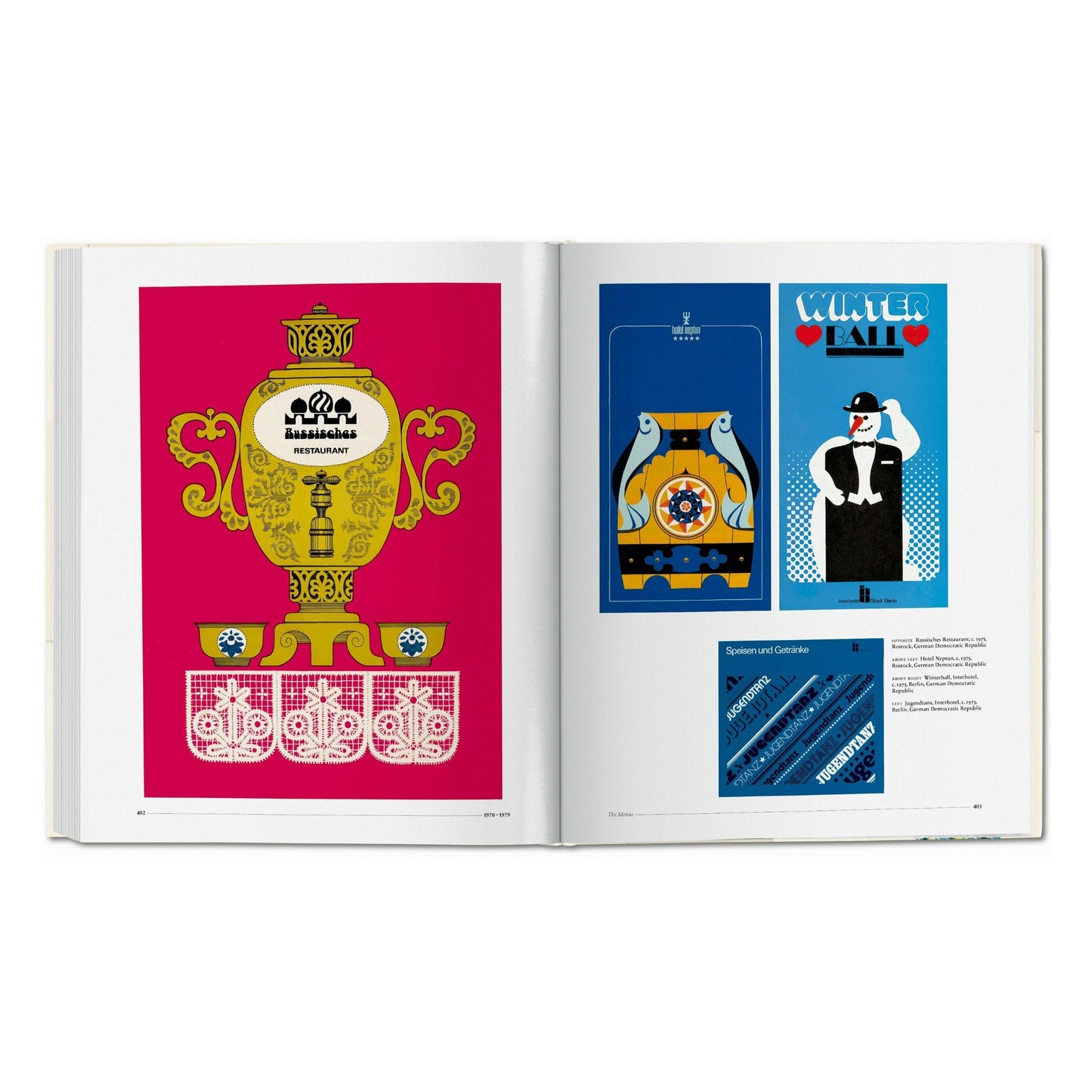 Menu Design in Europe (German, French, English)