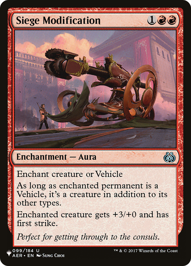 Siege Modification (LIST-AER-99) - The List