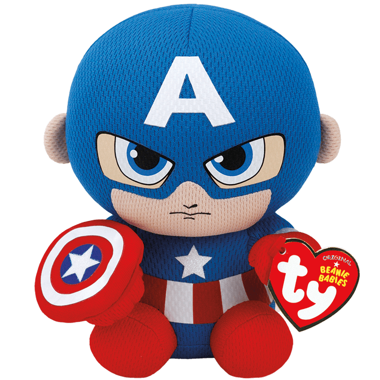 Ty Marvel Beanie Babies: Captain America (Small)