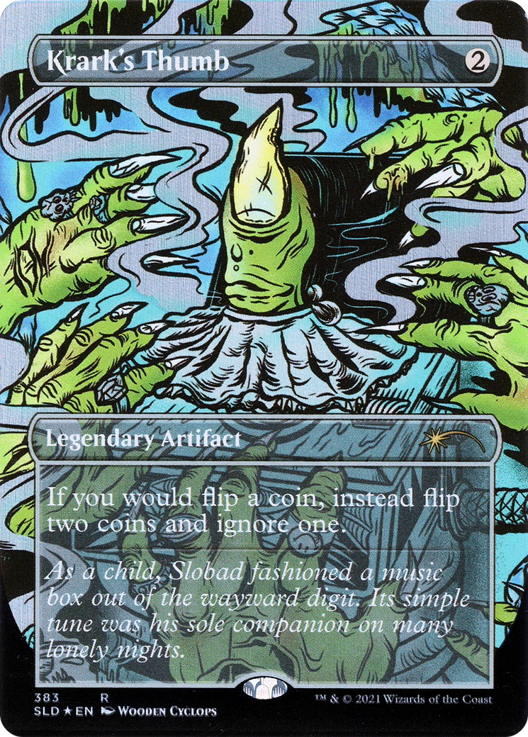 Krark's Thumb // Krark's Thumb (SLD-383) - Secret Lair Drop (Borderless) Foil