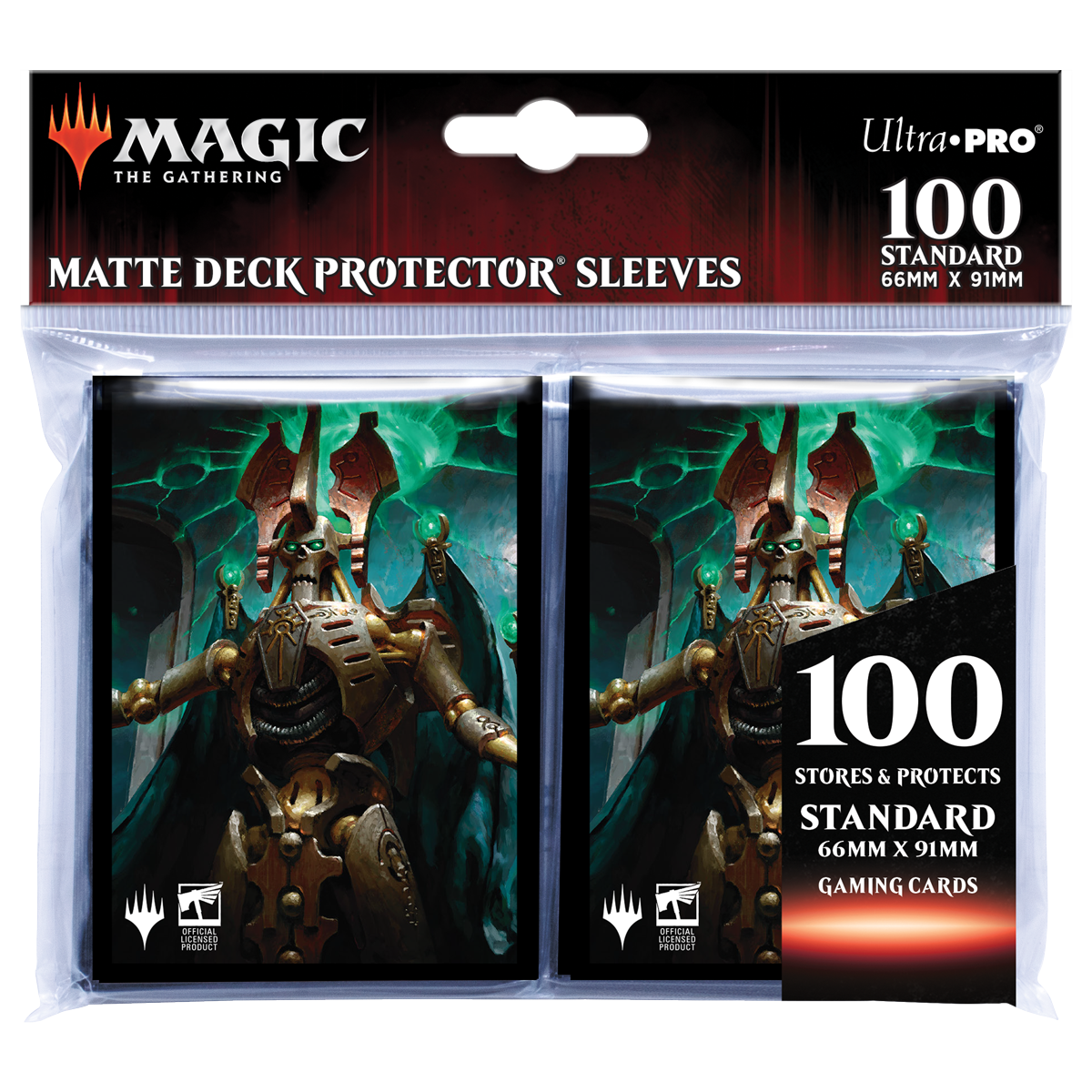 Ultra PRO: Standard 100ct Sleeves - Warhammer 40k Commander Deck (Szarekh, the Silent King)