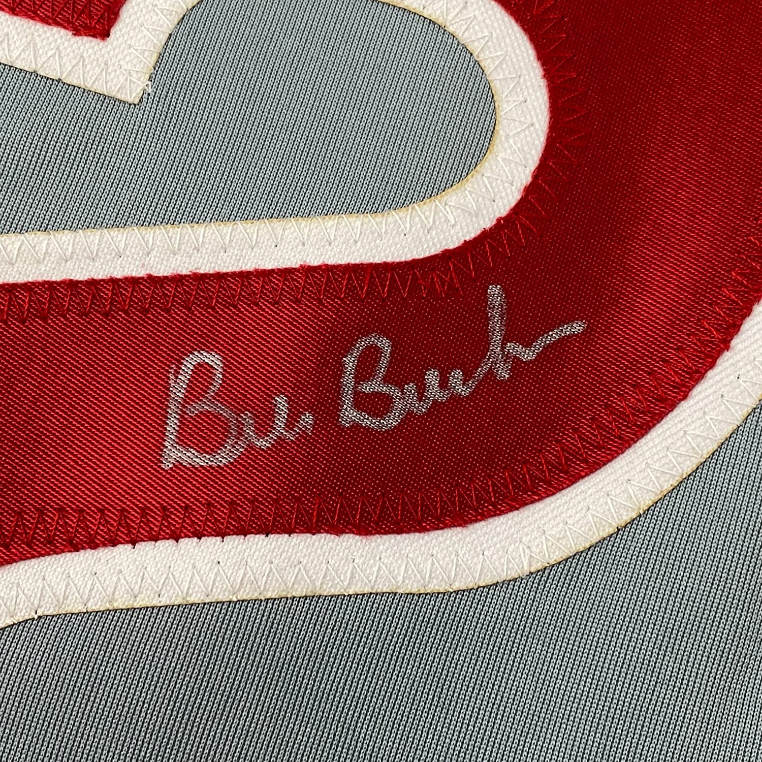 Framed Autographed/Signed Bill Buckner 35x39 Chicago Grey Baseball Jersey JSA COA - Golden Apple Comics